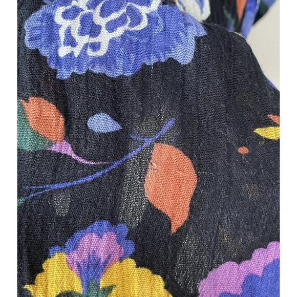 Anthropologie Medium JOVIE Floral Button Up Shirt Dolman Sleeve Colorful READ - Picture 9 of 10